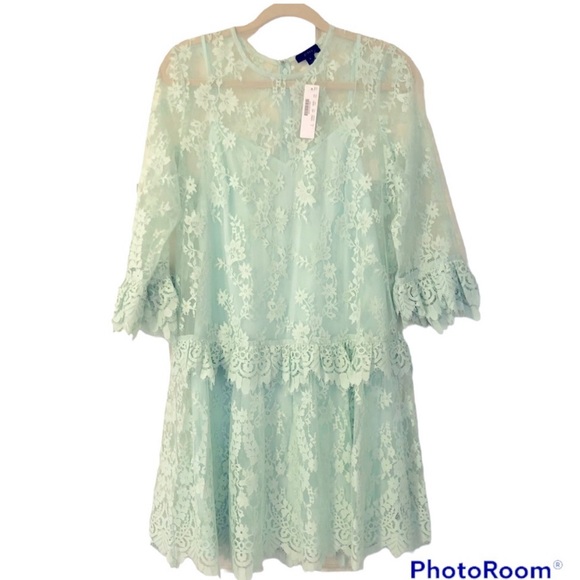J. CREW 🆕 mint green lace dress size 8. Perfect for Spring 🌞 - Picture 1 of 4
